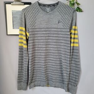 Craft Fuseknit Comfort Blocked Long Sleeve Cycling Tee Gray S